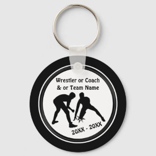Personalised Wrestling Gifts for Wrestlers, Black Key Ring