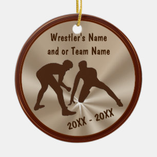 Personalised Wrestling Ornaments and Team Gifts