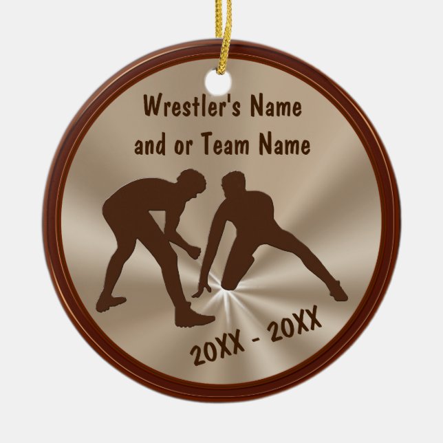 Personalised Wrestling Ornaments and Team Gifts (Front)