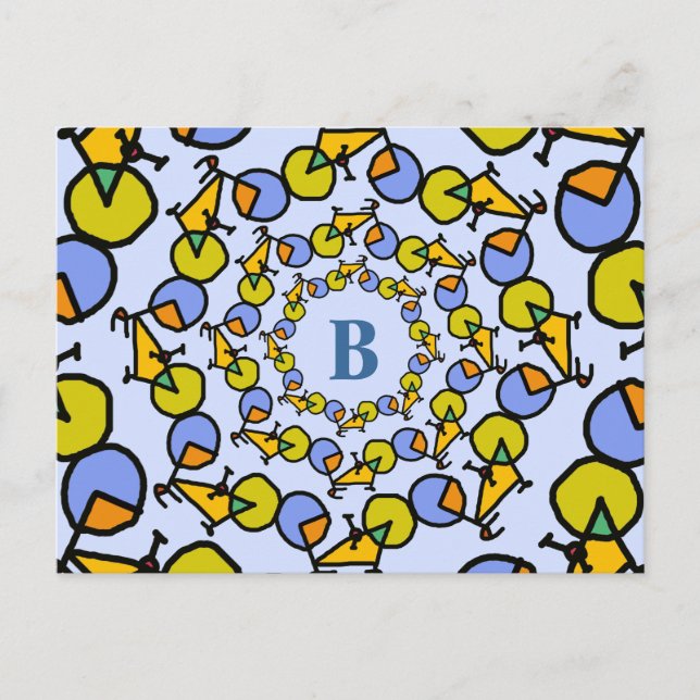 personalised write about bicycles postcard (Front)