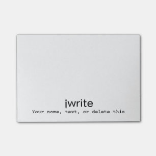 Personalised Writer Gift Memo iwrite Add Colour Post-it Notes