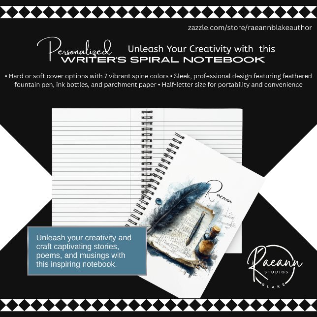 Personalised Writers Spiral Notebook (Creator Uploaded)