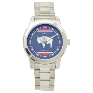 Personalised Wyoming State Flag Design Watch