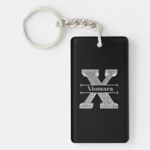 Personalised X Initial Silver Monogram Your Name