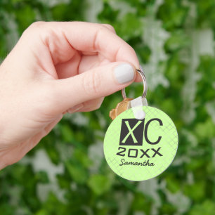 Personalised XC Cross Country Running Keychain