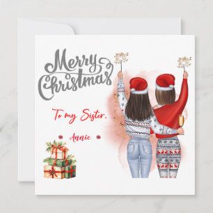 Personalised Xmas Christmas Card for Bestie