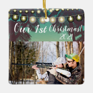 Personalised XMAS Ornament Beach Sunset Palm Tree