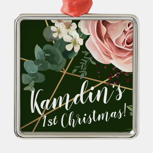 Personalised XMAS Ornament Geometric Garden Hunter (Front)