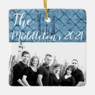 Personalised XMAS Ornament Rustic Tin Panel Ceilin