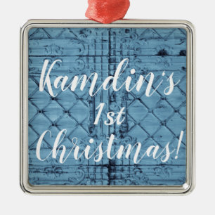 Personalised XMAS Ornament Rustic Tin Panel Ceilin