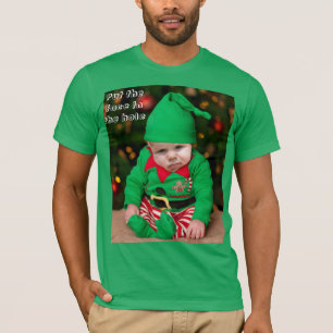 Personalised Xmas photo face cut out T-Shirt