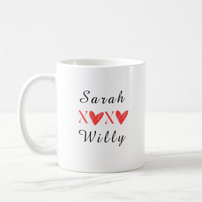 Personalised XOXO Couple Mug (Left)