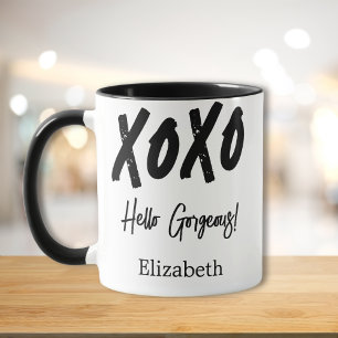Personalised XOXO Hello Gorgeous Valentine's Day Mug