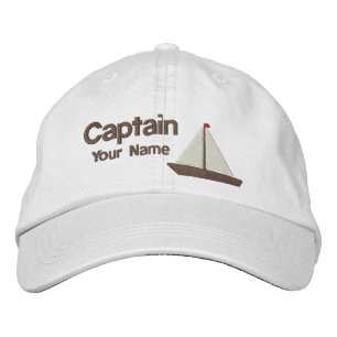 Personalised Yacht Captain Embroidered Hat