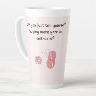 Personalised “Yarn Is Self-Care” Latte Mug