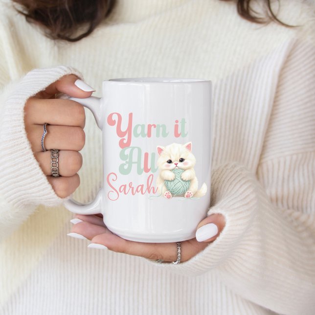 Personalised Yarn it All Coffee Mug (Yarn it All Personalized coffee mug. )
