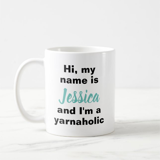 Personalised Yarn Joke Coffee Mug (Left)