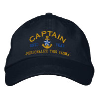 Personalised YEAR and Names Captain Star Anchor