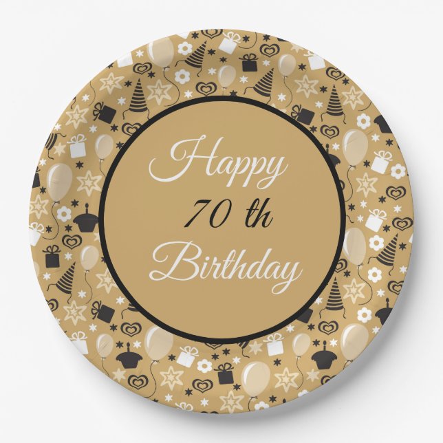 Personalised Year Birthday Paper Plate (Front)