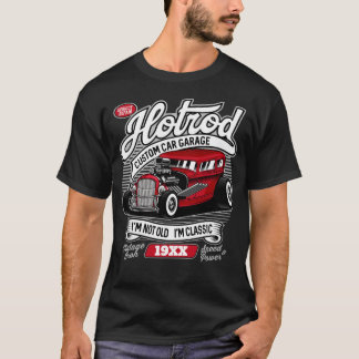 Personalised Year or Name Classic Hot Rod Garage T-Shirt