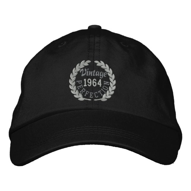 Personalised YEAR Perfection Laurels Embroidery Embroidered Hat (Front)