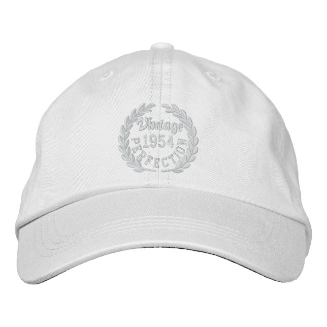 Personalised YEAR Perfection Laurels Embroidery Embroidered Hat (Front)