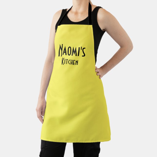 Personalised Yellow Apron (Insitu)