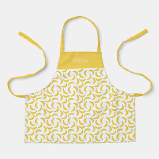 Personalised Yellow Banana Pattern Apron. Apron