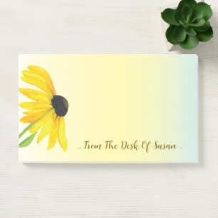 Personalised Yellow Black-Eyed Susan Post-it Notes