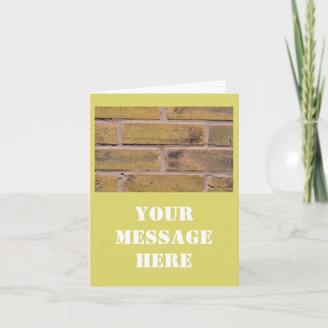 Personalised Yellow Brick Wall Card (Front)
