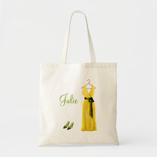 Personalised Yellow Bridesmaid Tote (Front)