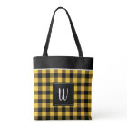 Personalised Yellow Buffalo Check Plaid