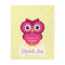 Personalised Yellow Chevron Pink Owl