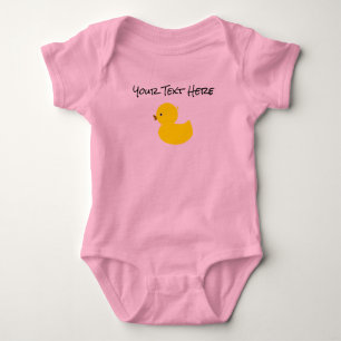 Personalised Yellow Ducky Baby Bodysuit