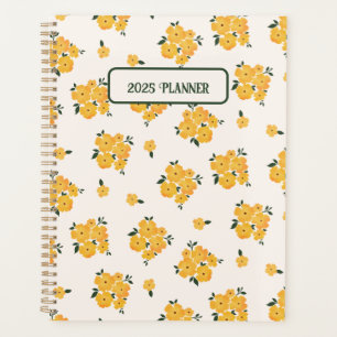Personalised Yellow Floral Journal 2025 Planner