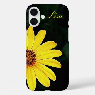 Personalised Yellow Flower Apple iPhone Case