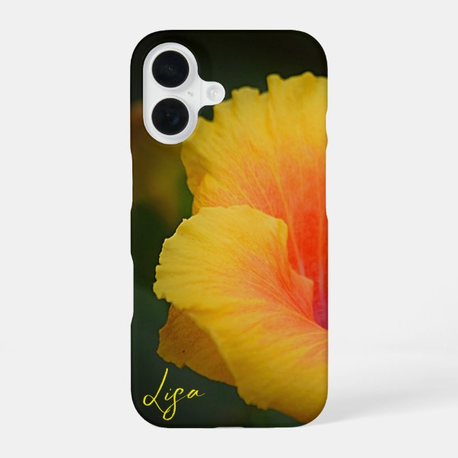 Personalised Yellow Flower Apple iPhone Case (Back)