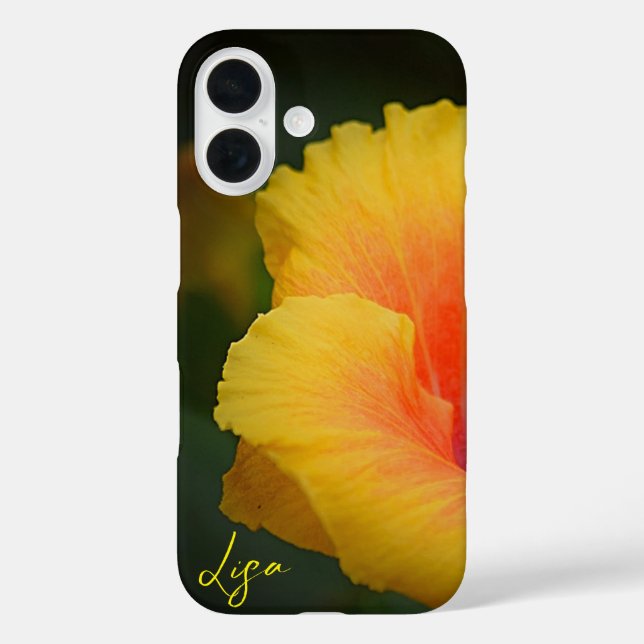 Personalised Yellow Flower Apple iPhone Case (Back)