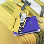 Personalised Yellow Giraffe Luggage Tag<br><div class="desc">The cute yellow giraffe personalised name luggage tag is an unique and thoughtful gift that would be perfect for many occasions, including Mother’s Day, graduation, Christmas, and birthdays. Not only is it a stylish way to accessorise your luggage, but this luggage tag offers a personal touch that will make it...</div>