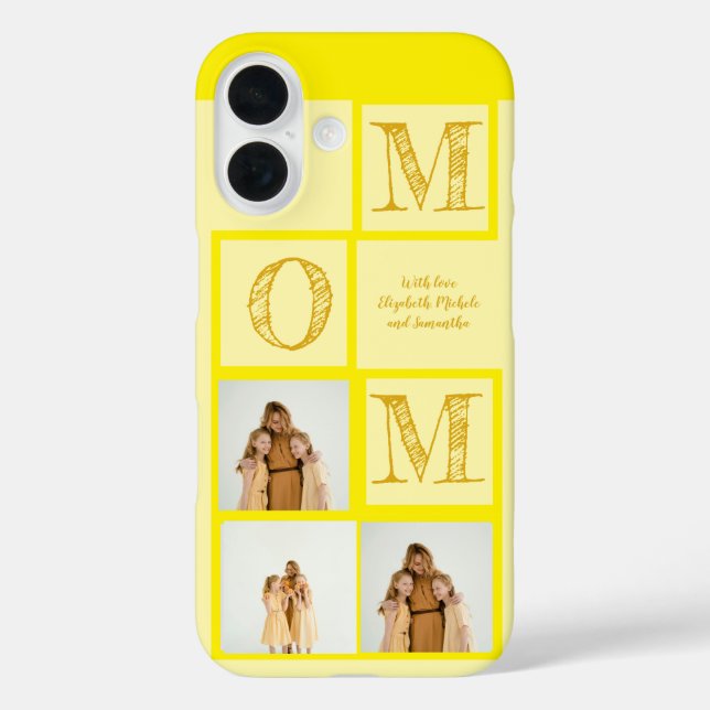 Personalised Yellow iPhone Case–Custom Photo|Text Case-Mate iPhone Case (Back)