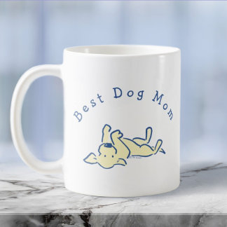 Personalised Yellow Lab Lounging Simple White Coffee Mug