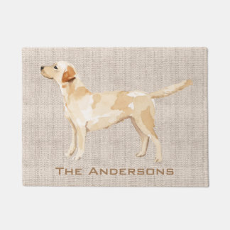 Personalised Yellow Lab Silhouette Doormat