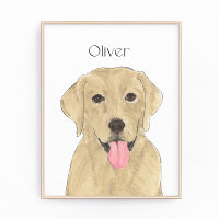 Personalised Yellow Labrador Art