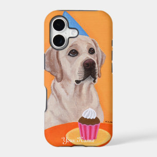 Personalised Yellow Labrador Birthday Cupcake