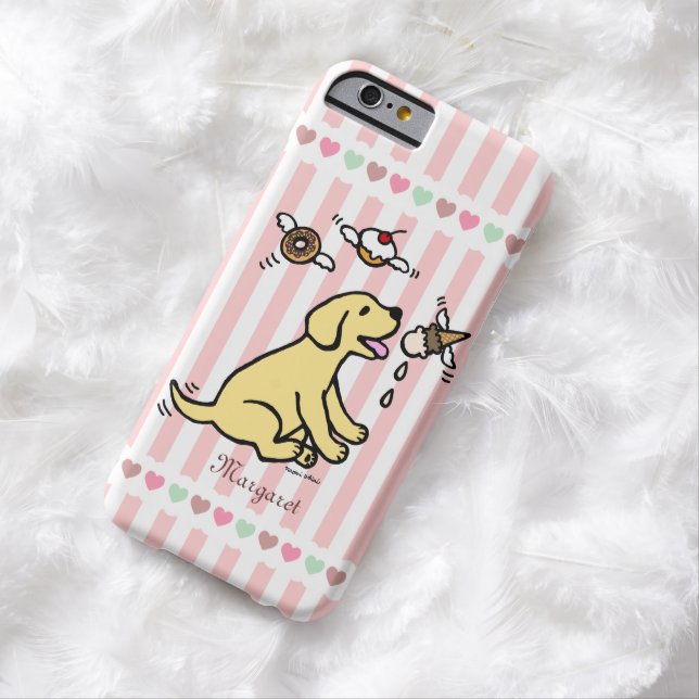 Personalised Yellow Labrador Ice Cream Dream Case-Mate iPhone Case (In Situ)
