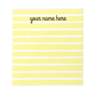 Personalised Yellow Lined Notepad