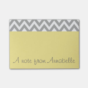 Personalised Yellow Office Post It Notes Gift