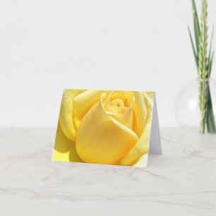 Personalised Yellow Rose Design Thank You Card