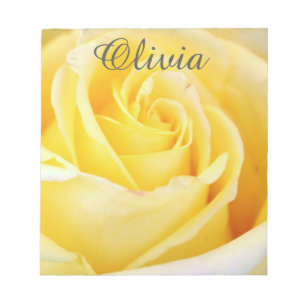 Personalised Yellow Rose Notepad