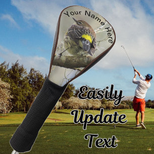 Personalised Yellow-Rumped Warbler Golf Head Cover